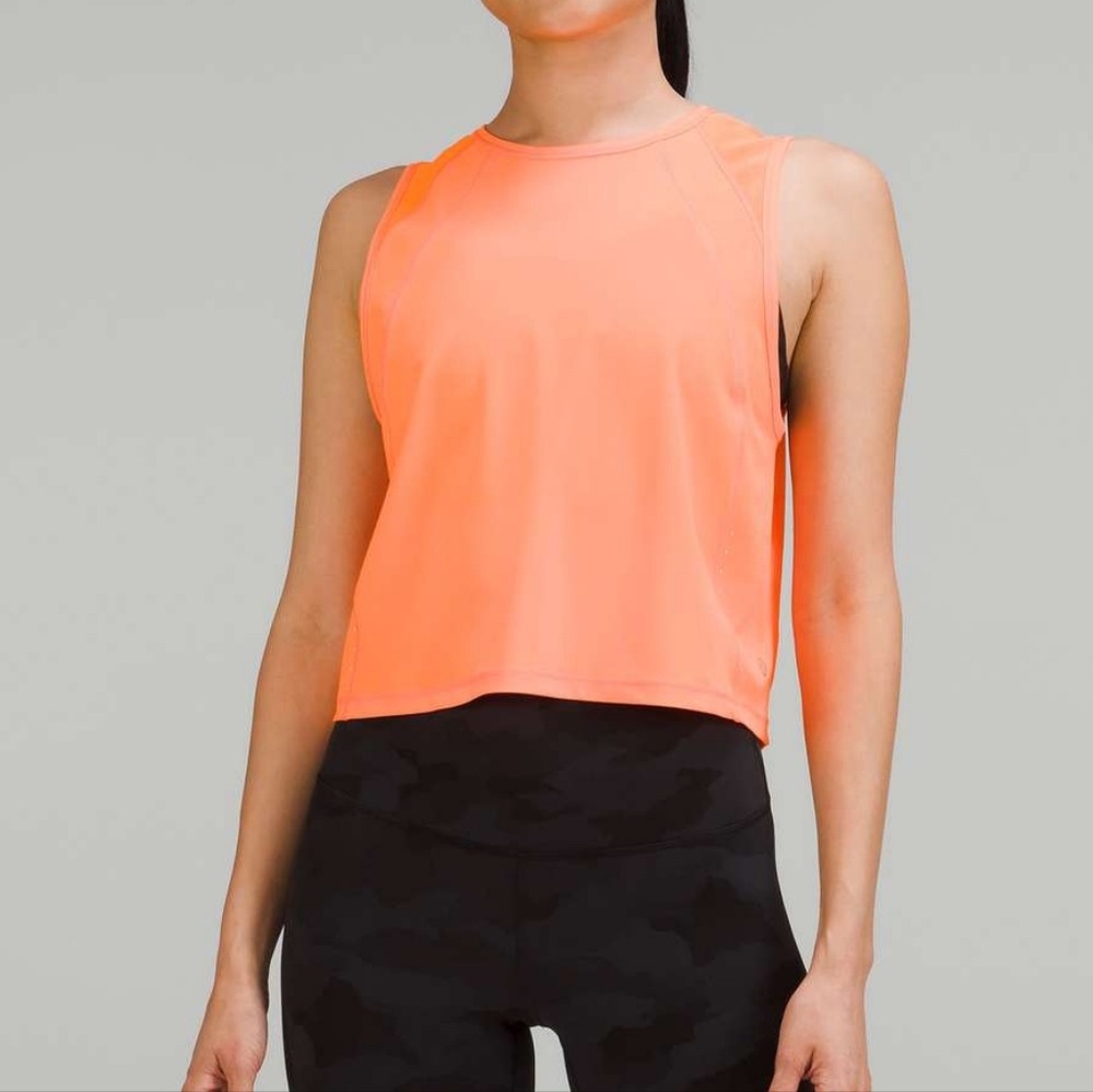 Lululemon Sculpt Crop Tank 12 Highlight Orange